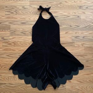 BlackMilk Velvet Black Playsuit